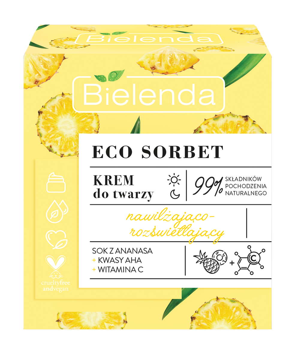 Bielenda - ECO SORBET Piña – Crema – hidratante e iluminadora
