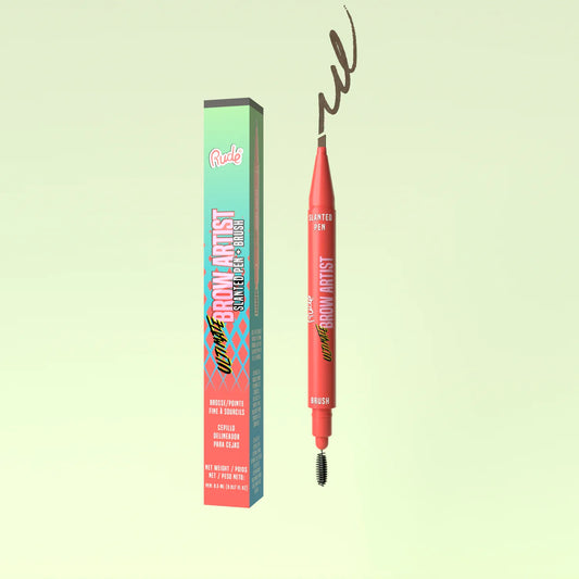 Rude - Lápiz y cepillo de cejas Ultimate Brow Artist - Taupe