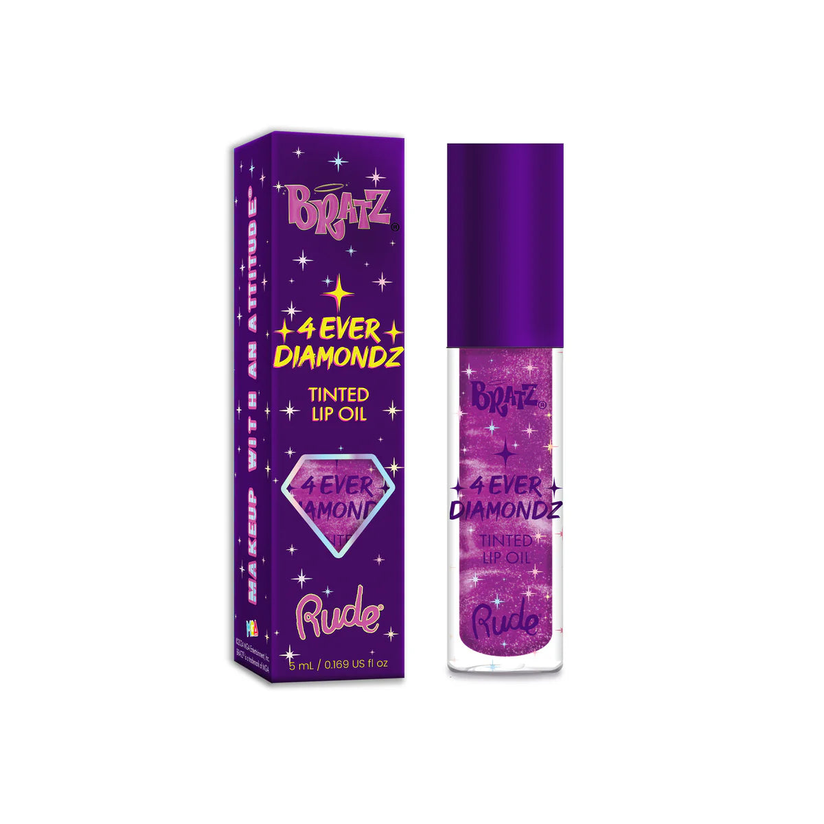 Rude - Bratz 4 Ever Diamondz Aceite labial color - Bedazzled