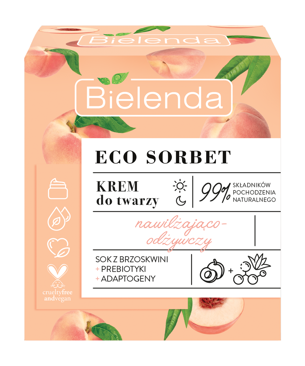 BIELENDA - ECO SORBET Crema Facial Hidratante y Calmante Durazno