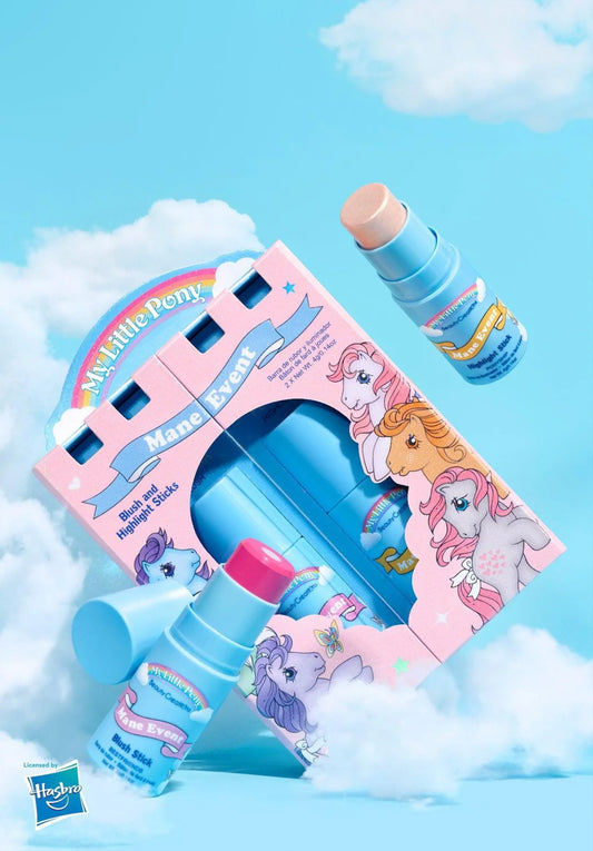 Rubor e iluminador en barra "Mane event" de Beauty Creations x My Little Pony